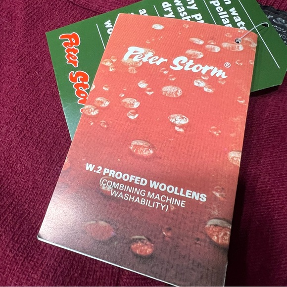 Vintage Peter Storm Wool water proofed V-neck pullover sweater medium England - Picture 5 of 11